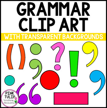 Grammar Clip Art - Transparent Background by Pink Tulip Teaching Creations
