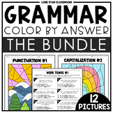 Grammar Color By Answer BUNDLE - Grammar Worksheets