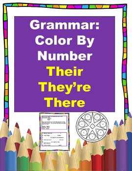 Preview of Grammar Color by Number: There, They're, and Their