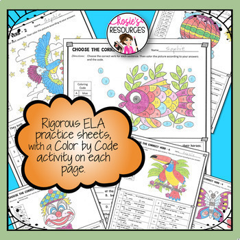 Grammar Coloring Pages Bundle by Rose Kasper's Resources | TpT