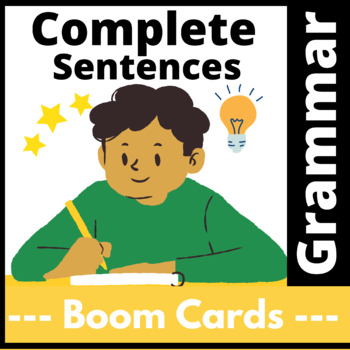 Preview of Grammar Complete Correct Sentences Boom Cards