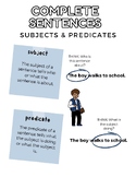 Grammar: Complete Sentences Bundle (Mini Lesson, Notes, Pr