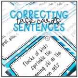 Grammar Correcting Sentences Task Cards