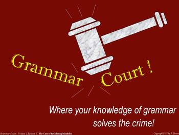 Preview of Grammar Court: Episode 1. A fun Grammar activity & game about homophones & more!