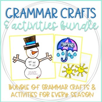 Preview of Grammar Crafts and Activities Growing Bundle