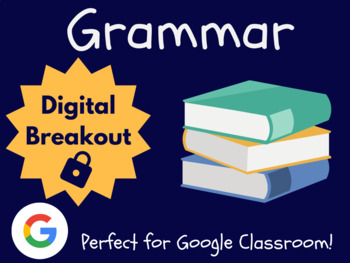 Preview of Grammar Digital Breakout (Escape Room, Parts of Speech, ELA Test Prep)