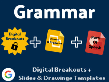 Preview of Grammar Digital Bundle (Digital Breakouts, Google Drawings, Google Slides)