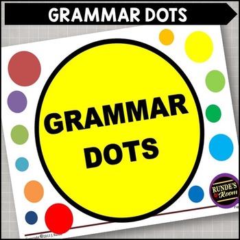 Preview of Grammar Dots Common Grammar Errors Classroom Decor