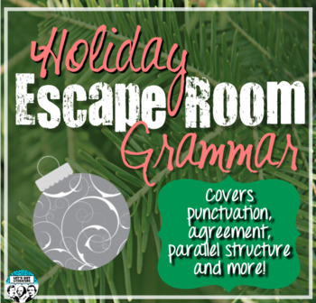 Preview of Holiday Grammar Escape Room