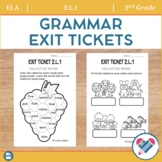 Grammar and Parts of Speech Exit Tickets 2nd Grade