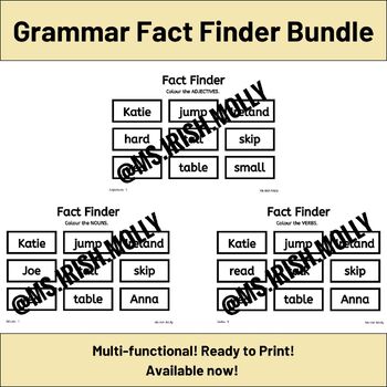 Preview of Grammar Fact Finder Bundle