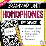 Grammar Fifth Grade Activities: Homophones