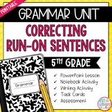 Grammar Fifth Grade Activities: Run-On Sentences