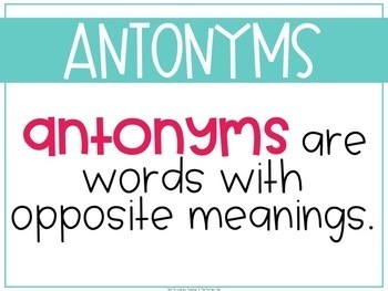 Grammar Fifth Grade Activities: Synonyms and Antonyms - Not So