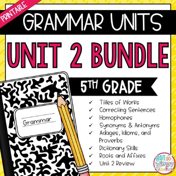 Preview of Grammar Fifth Grade Activities: Unit 2