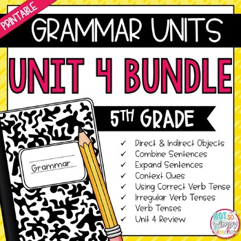 Preview of Grammar Fifth Grade Activities: Unit 4 Bundle