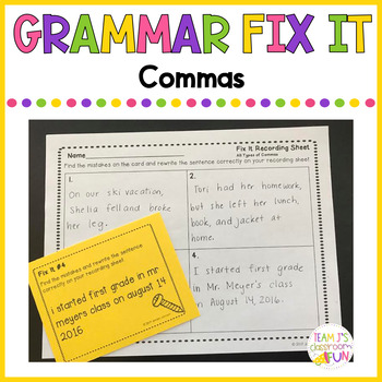 Grammar Fix It - Commas