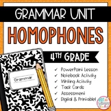 Grammar Fourth Grade Activities: Homophones