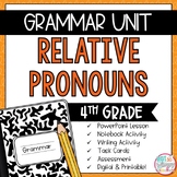 Grammar Fourth Grade Activities: Relative Pronouns