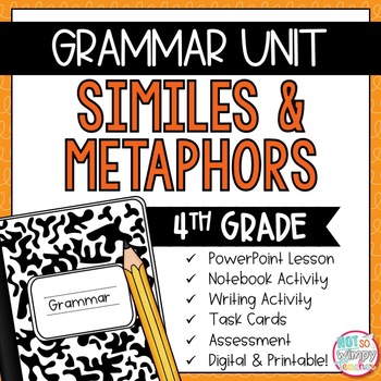 Preview of Grammar Fourth Grade Activities: Similes and Metaphors