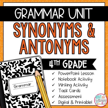 Grammar Fourth Grade Activities: Synonyms and Antonyms - Not So Wimpy  Teacher