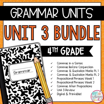 Preview of Grammar Fourth Grade Activities: Unit 3