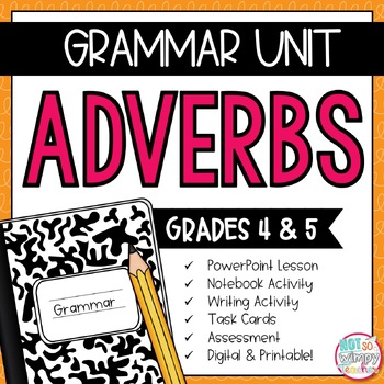 Preview of Grammar Fourth and Fifth Grade Activities: Adverbs