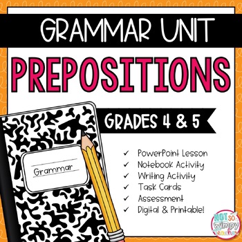 Preview of Grammar Fourth and Fifth Grade Activities: Prepositions