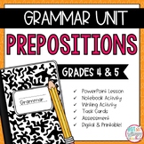 Grammar Fourth and Fifth Grade Activities: Prepositions