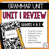 Grammar Fourth and Fifth Grade Activities: Unit 1 Review