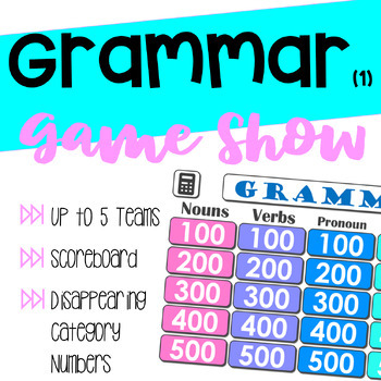 Preview of Grammar Game Show Slides: Noun, Verb, Pronoun, Adjective