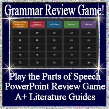 Preview of Grammar Game The Parts of Speech - for PowerPoint or as Google Slides