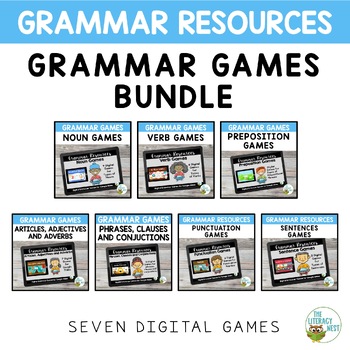 Preview of Grammar Games Bundle and Digital Task Cards