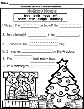 Christmas Grammar Noun, Verb, Adjective sort by Practice ...