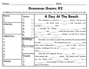 Preview of Grammar Grams #2: The Fun Way To Teach Grammar