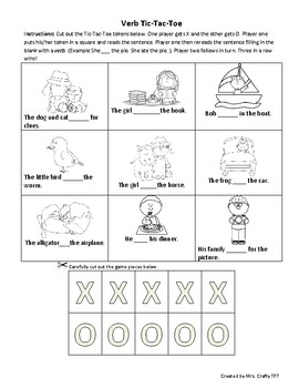 Grammar Graphing And Tic Tac Toe Nouns Verbs Adjectives Adverbs