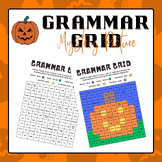 Grammar Grid - Mystery Picture (Pumpkin) | Halloween Activities