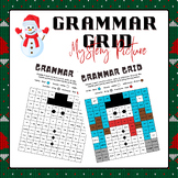 Grammar Grid - Mystery Picture (Snowman) | Winter Activities
