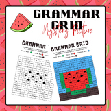 Grammar Grid - Mystery Picture (WATERMELON) | End of Year 