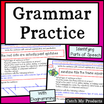 Preview of Grammar Review and Grammar Practice for The Promethean Board