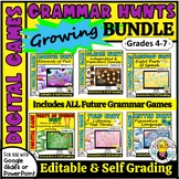 Grammar Hunt Digital Game GROWING BUNDLE | Self-Grading & 