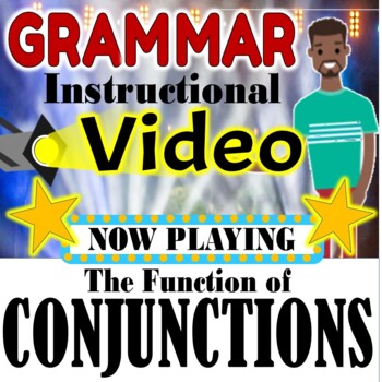Preview of Conjunctions Grammar Video for Instruction Follow Along Rules Distance Learning