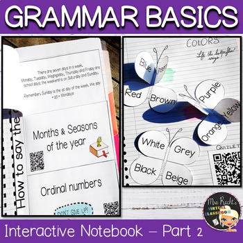 Preview of Grammar ESL/EFL Interactive Notebook Part 2