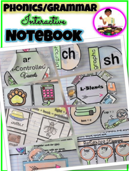 Preview of Grammar Interactive Notebook | Phonics Interactive Notebook | Science of Reading