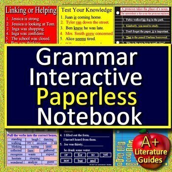 Preview of Grammar Interactive Notebook - Digital Activities - Interactive Grammar Notebook