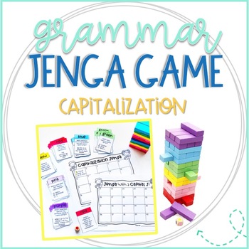 Preview of Grammar Jenga Game for Capitalization Practice