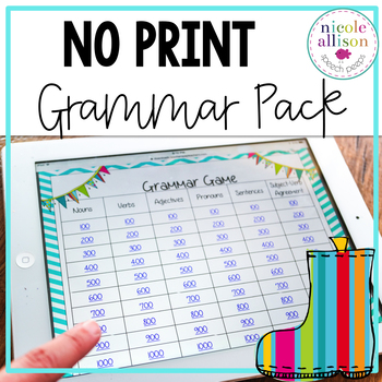 Preview of No Print Grammar Pack for Speech and Language