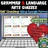 Grammar & Language Arts Self Checking Google Forms | Digit