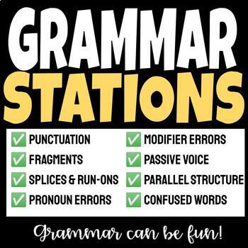 Preview of Grammar Stations for Review and Practice