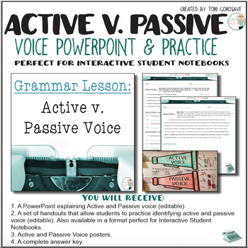 Preview of Grammar Lesson:  Active and Passive Voice